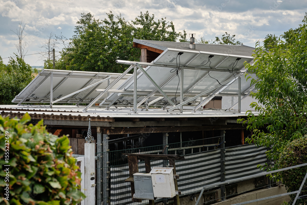custom made wallpaper toronto digitalSolar Panels Installed On Shed Roof Near Residential House At Tollense Lake