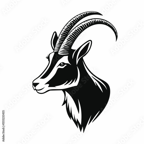 Mountain Goat Stock Vectors and Vector Art. Wild Mountain Goat Horns Stock Illustrations.