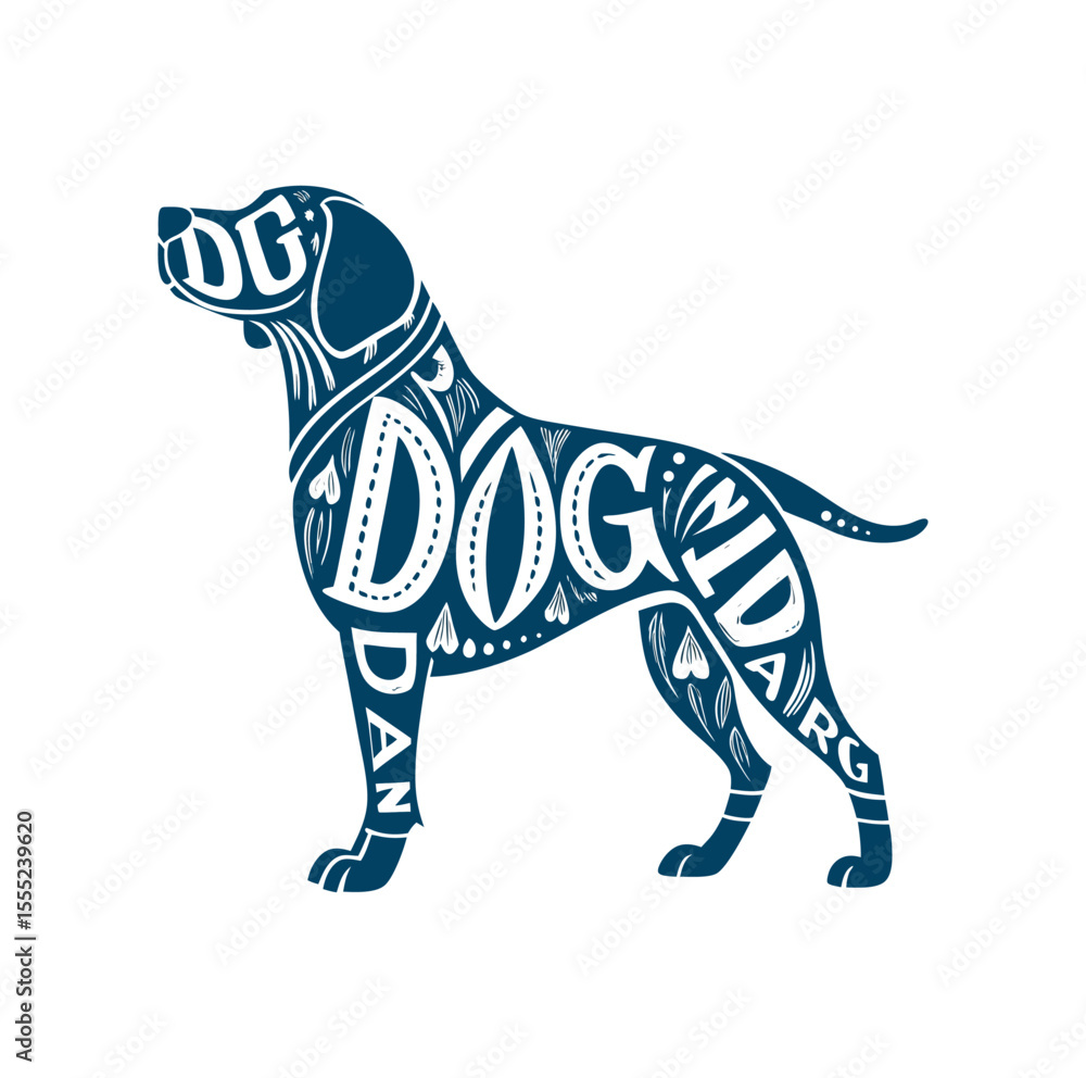 Fototapeta premium pet the dog typography t-shirt design, Dog t-shirt design, Dog lover t-shirt design vector