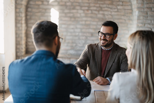 Business people meeting with a banker 