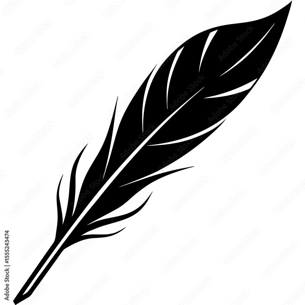Obraz premium feather on white background