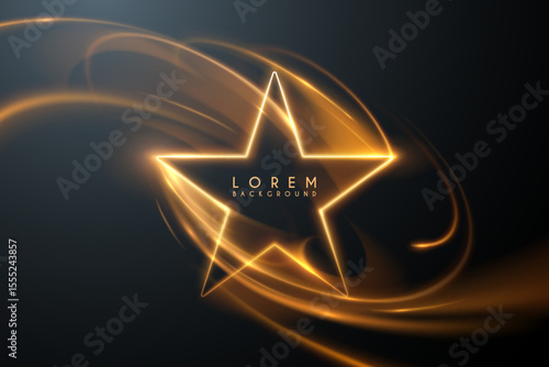 Star shape with light motion effects