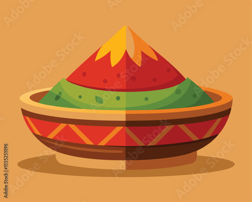 Vibrant ras el hanout  Moroccan spice blend displaying vector art design 
