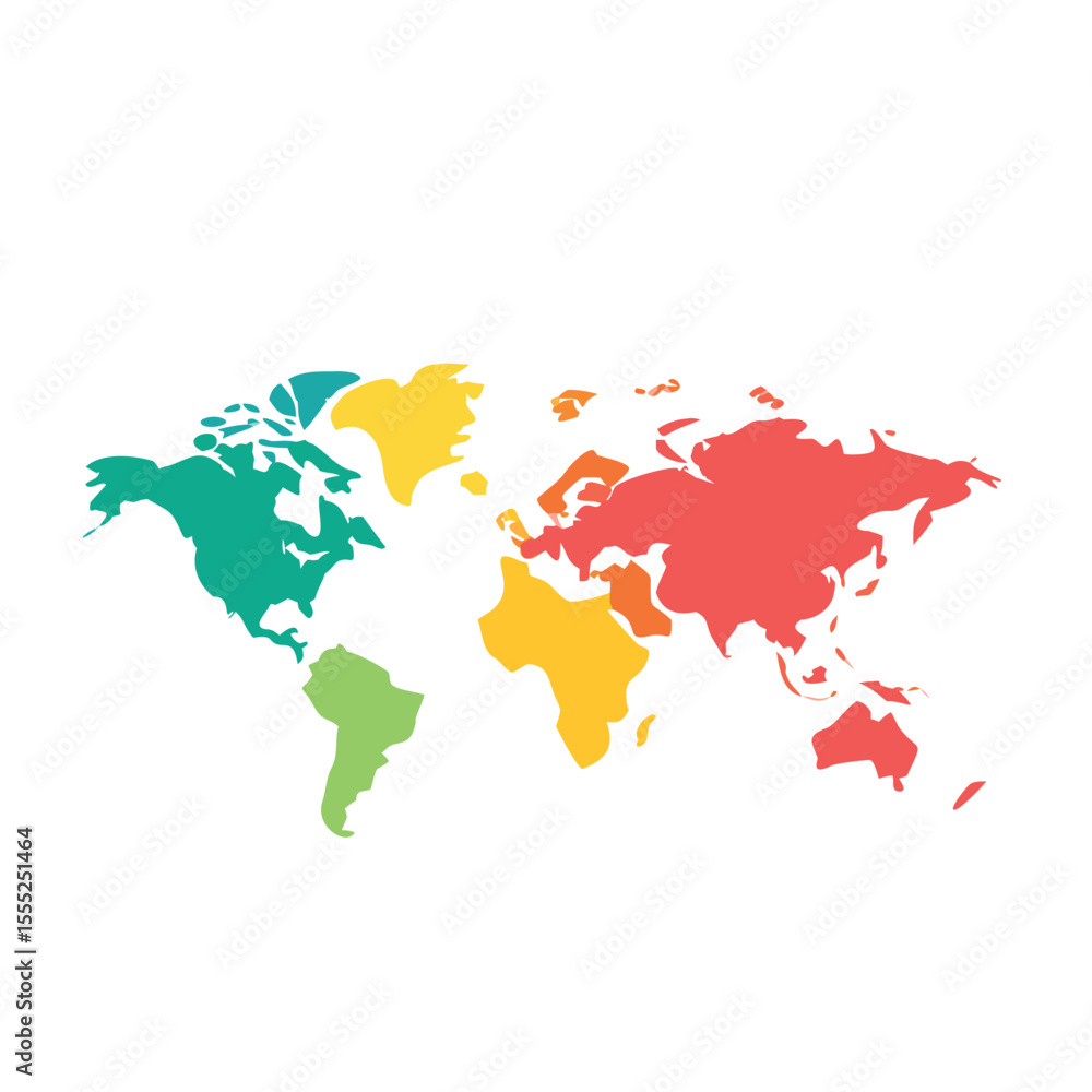 Fototapeta premium World time zone map detailed and colorful map design vector art 