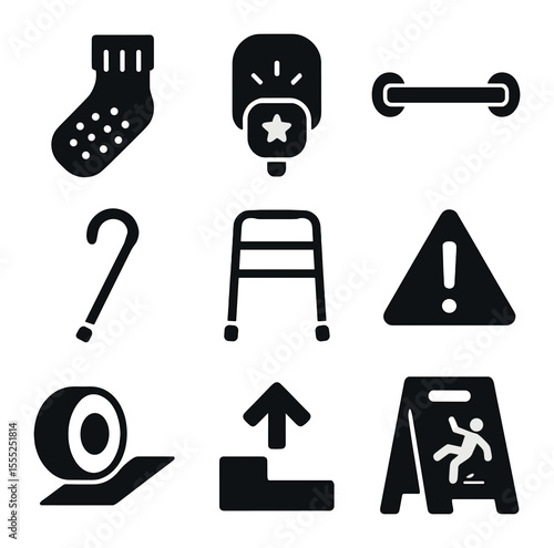 Abstract Emotions Icons. Solid, filled icons set of minimalist abstract emotions: peace, joy, focus, balance,