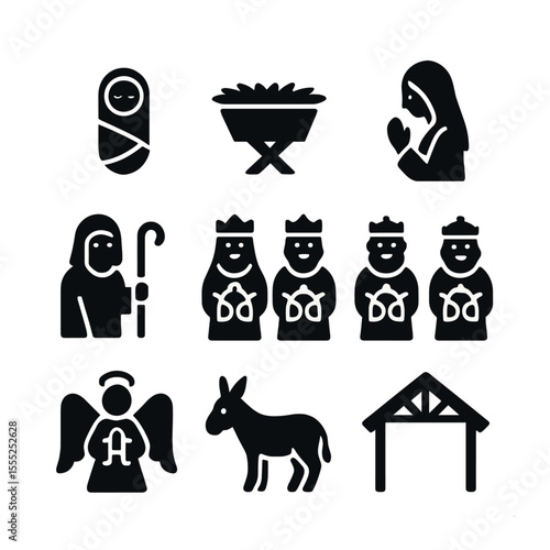 Economic Icons Grid. Outline icon set of economic indicators: GDP growth, unemployment rate, CPI inflation,