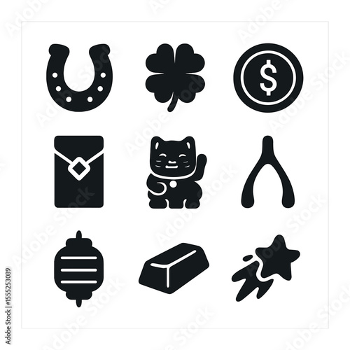 Executive Search Icons. Solid, filled icons set of executive search: briefcase icon, boardroom table,