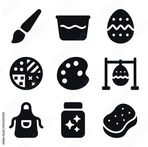 Press Kit Icons. Solid, filled icons set of press release & media kit: microphone icon, press folder, media