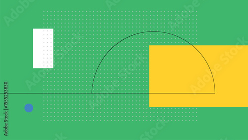 Green interface with yellow bar design background