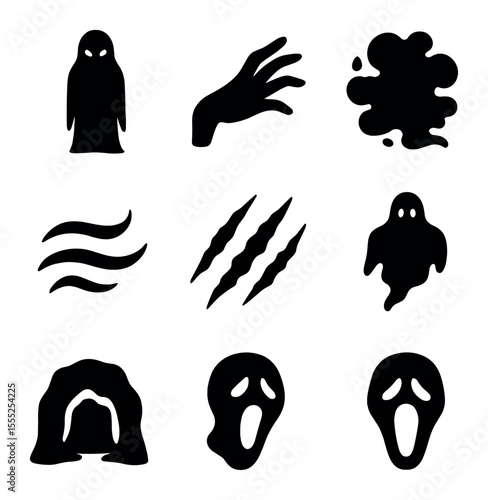 Generational Icon Set. Solid, filled icons set of generational inclusion: baby icon, millennial figure, senior