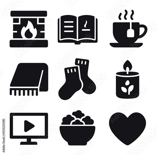 Virtual Pet Icons. Solid, filled icons set of virtual pets: digital cat, floating dog, robot pet, pet food