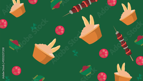 Middle Eastern grill background