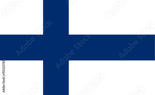vector flag of finland. finnish official national flag. flat style design