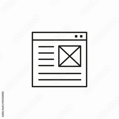 broken image website icon sign vector