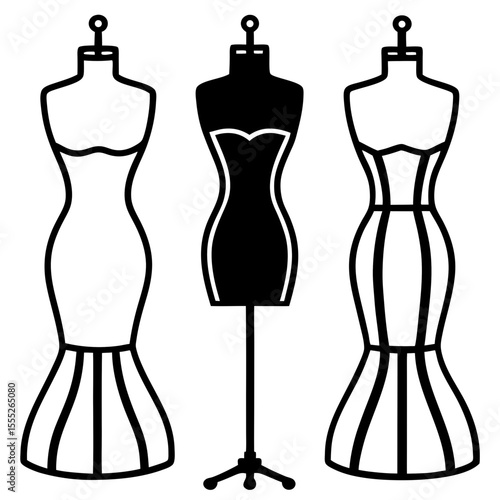 female mannequin isolated