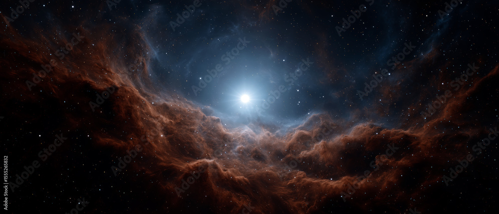 Fototapeta premium Celestial event stellar formation in deep space art cosmic view