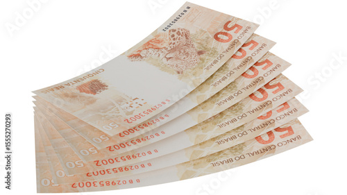 Real banknotes isolated on white