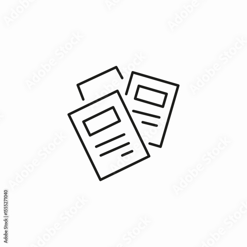 stacked document forms icon sign vector
