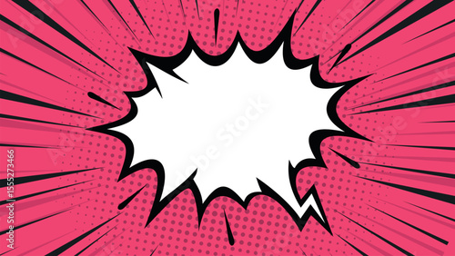 Pink comic explosion background