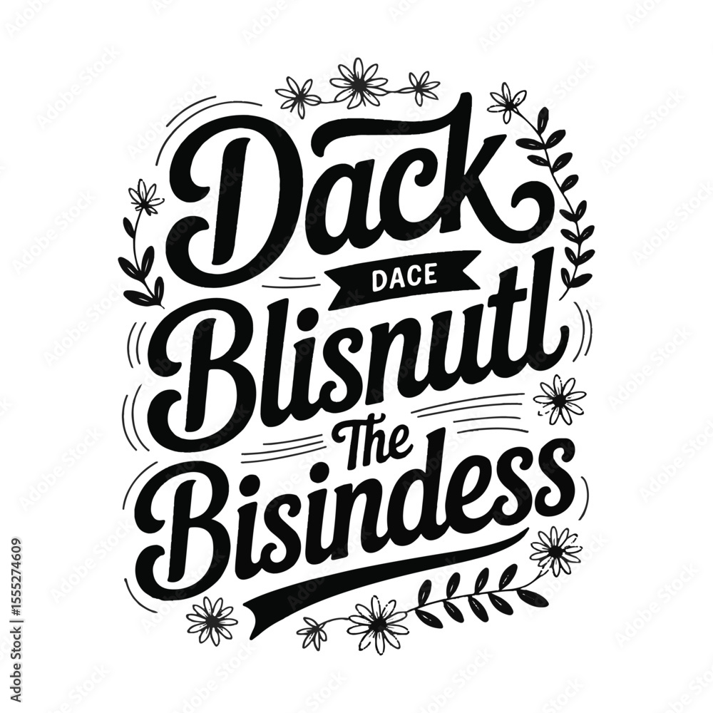 Obraz premium Dack Blisnutl The Bisindess - A Unique Typographic Design
