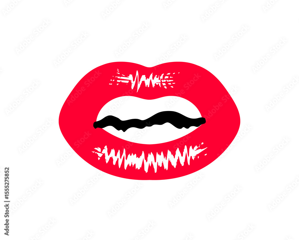 vector illustration of lips, Red Lips with Wavy Black Line, Abstract Mouth Design, Pop Art Lips, Lipstick Icon, Sexy Red Lips, Artistic Lip Graphic, Fashion Symbol, vector illustration of lips, Red Lips with Wavy Black Line, Abstract Mouth Design, Pop Art Lips, Lipstick Icon, Sexy Red Lips, Artistic Lip Graphic, Fashion Symbol,