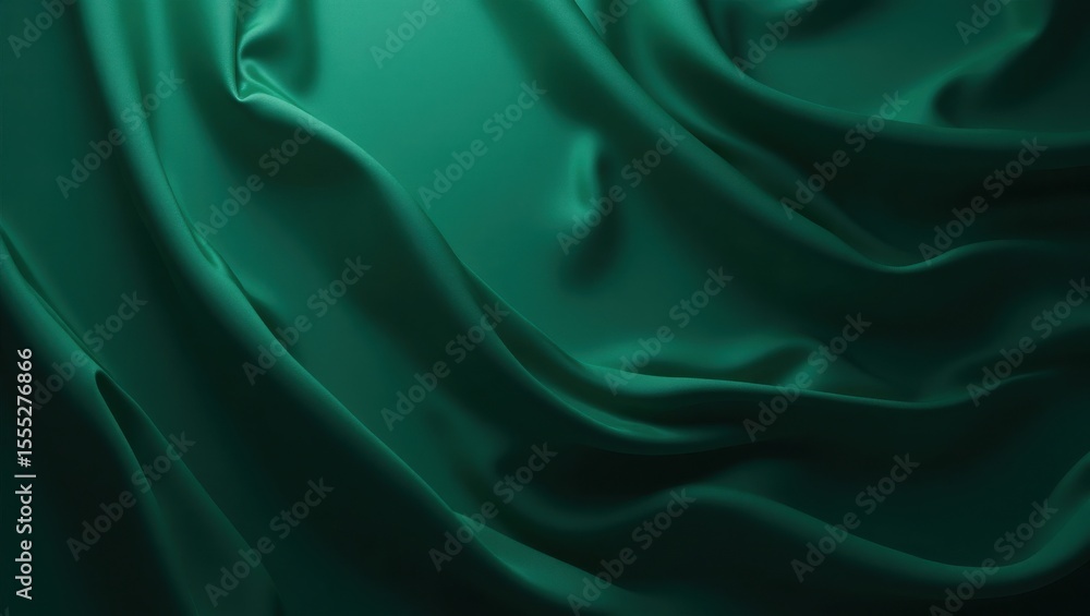 Obraz premium Waves of Emerald Silence Flowing Through Shadows of Timeless Elegance
