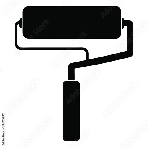 paint roller icon, painting tool vector, wall paint symbol, decorator roller silhouette, home painting clipart, paint brush tool icon, paint roller outline


