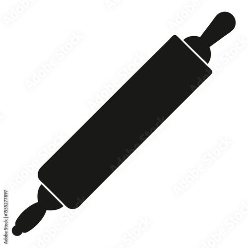 rolling pin icon, bakery tool vector, cooking utensil silhouette, kitchen rolling pin, dough roller clipart, baking tool symbol, pastry pin outline

