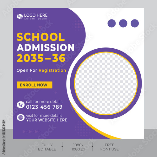 School Admission Promotion post design 