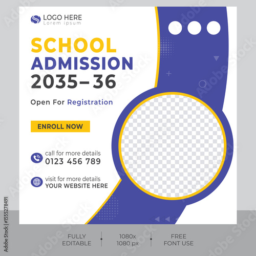 School Admission Promotion post design 