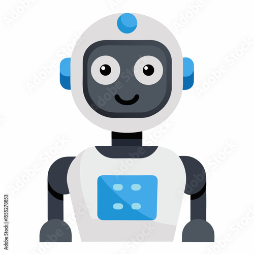 Friendly cartoon robot illustration