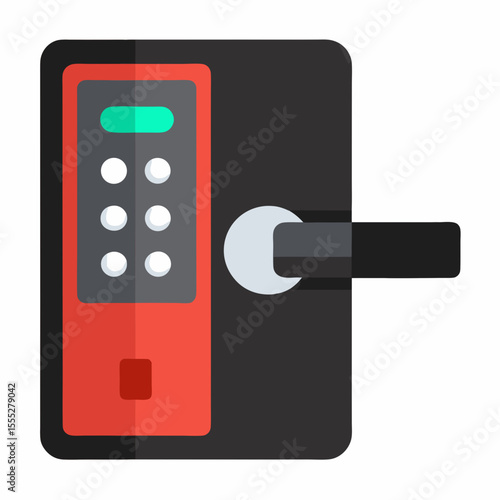 Digital keypad door lock with handle