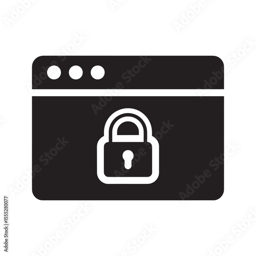 Vision and monitoring icon with a human eye representing observation surveillance and a clear perspective for a business security strategy vector solid glyph icon