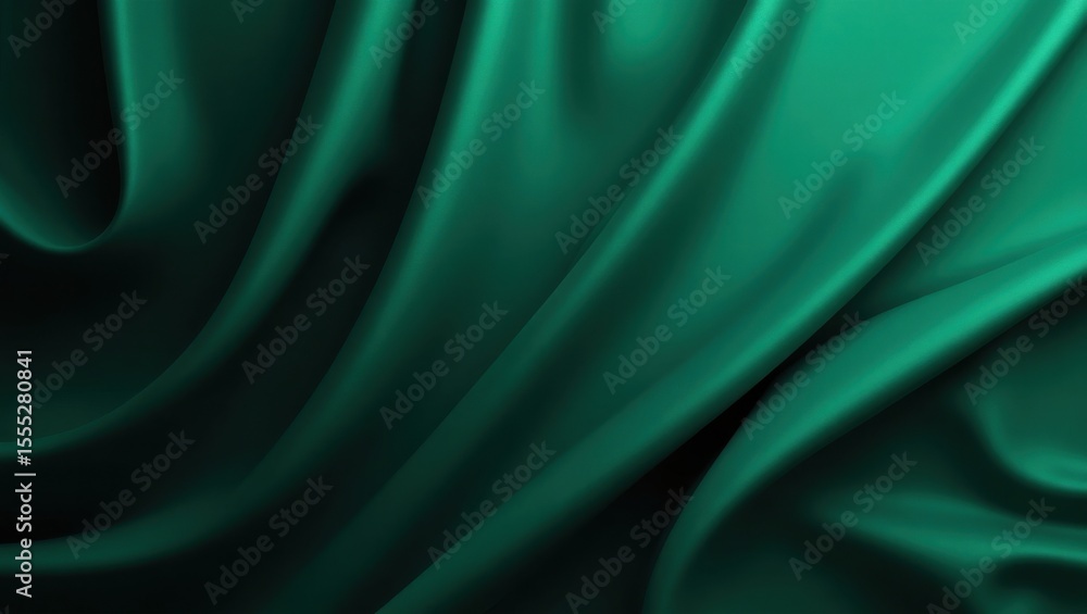 Obraz premium Waves of Emerald Silence Flowing Through Shadows of Timeless Elegance