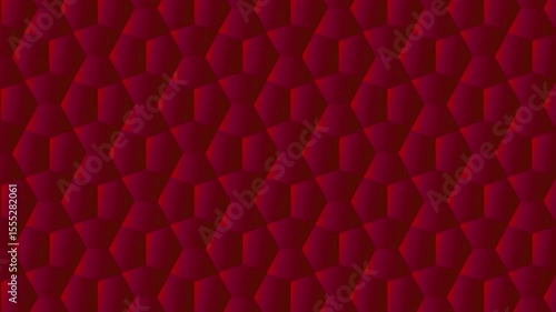 Abstract geometric pattern of dark red hexagons creates a texture 4k video