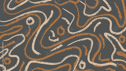 Earth tone crayon lines background