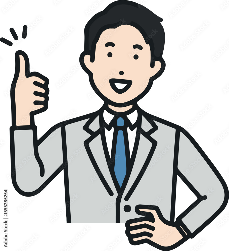 Good sign male worker Good sign male worker