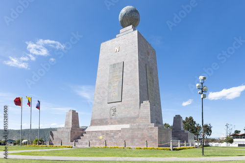 Province of Pichincha, Ecuador - June 2, 2025: The Middle of the World monument represents the exact location of the point that divides the planet into the northern and southern hemispheres.