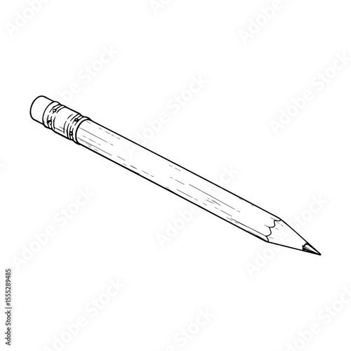 pencil on white background