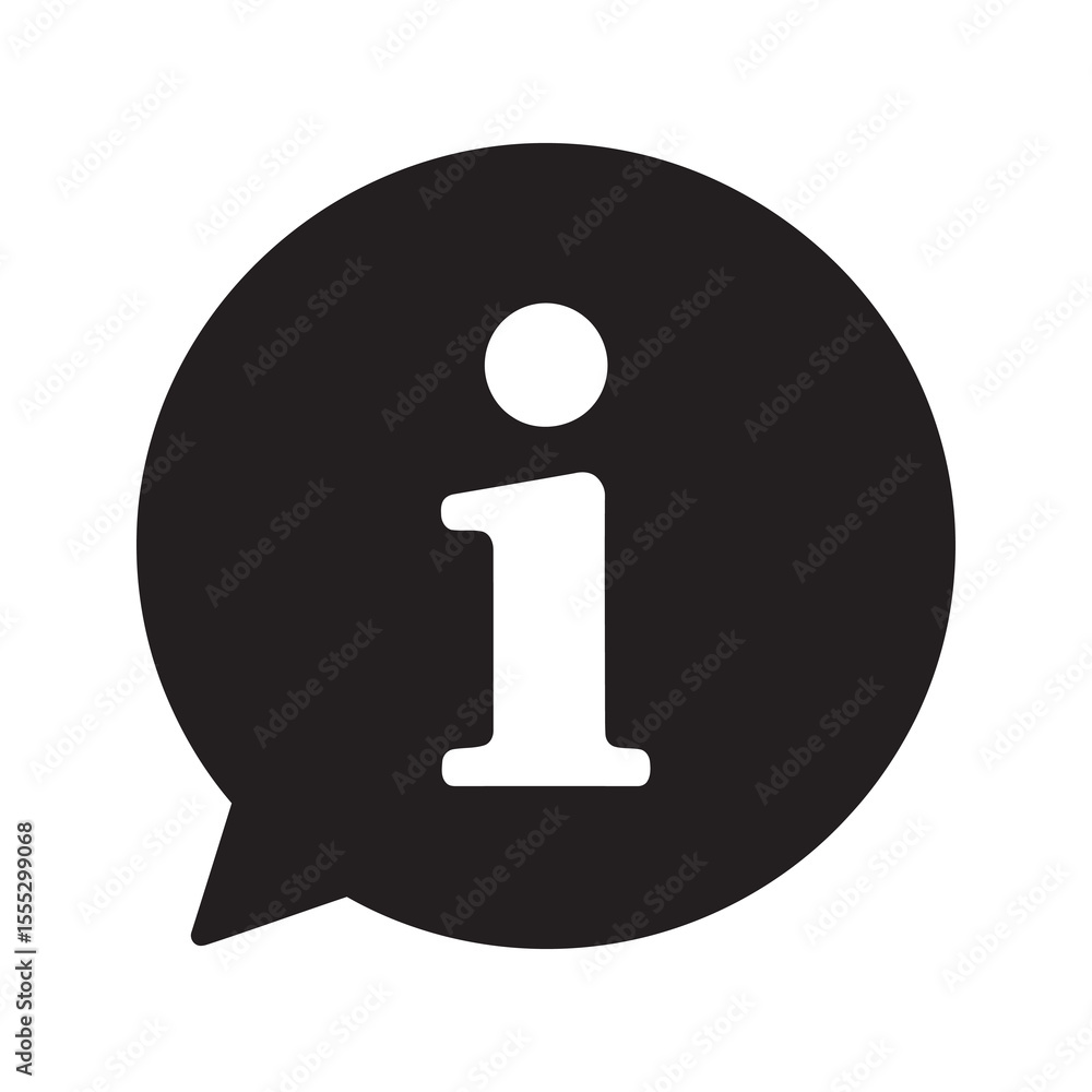 Information icon in a speech bubble for help support and guidance representing a helpdesk FAQ or customer service communication vector solid glyph icon Information icon in a speech bubble for help support and guidance representing a helpdesk FAQ or customer service communication vector solid glyph icon