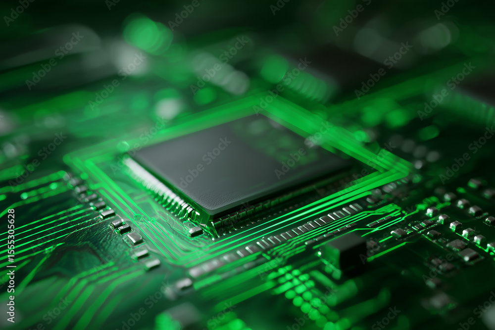 Microcircuit close-up. Technological background. Digitalization, technological progress. Microcircuit close-up. Technological background. Digitalization, technological progress.