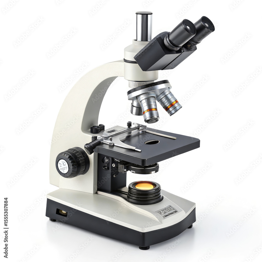 microscope on white background microscope on white background