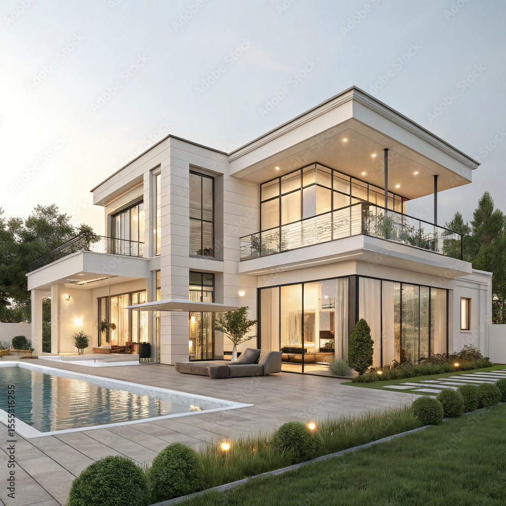 modern house in the city modern house in the city