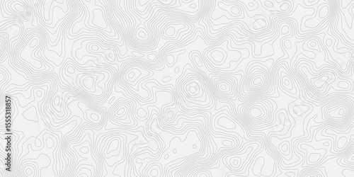 White topographic map pattern with contour lines showing elevation and terrain variations in a clean style showcases an abstract, seamless pattern of flowing, delicate lines  pure white background.