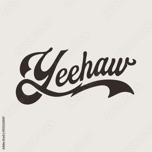 Yeehaw Western Rodeo Typography Design