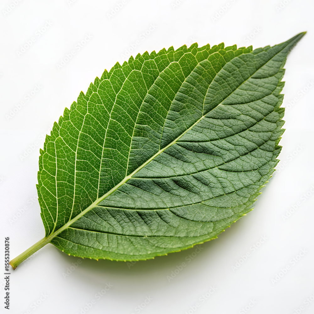 Obraz premium Fresh Green Leaf Macro Close-Up Texture