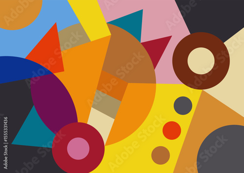colorful abstract mural art