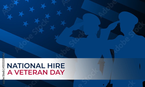 Happy National Hire A Veteran Day Background Vector Illustration 