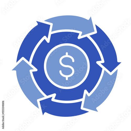 Circular Economy  Icon Element For Design	