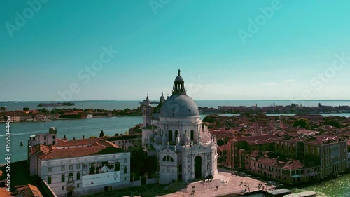 Wallpaper Mural Aerial view of Venice showing iconic Santa Maria della Salute dome overlooking Grand Canal Torontodigital.ca